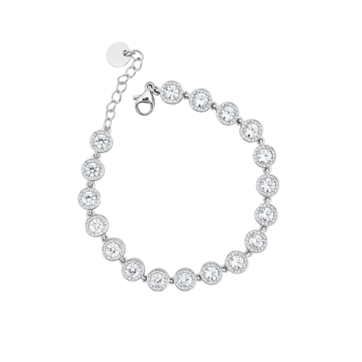 BRACELET CRISTAL ARGENTÉ